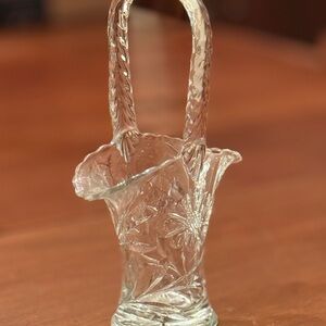 Vintage glass bride’s basket